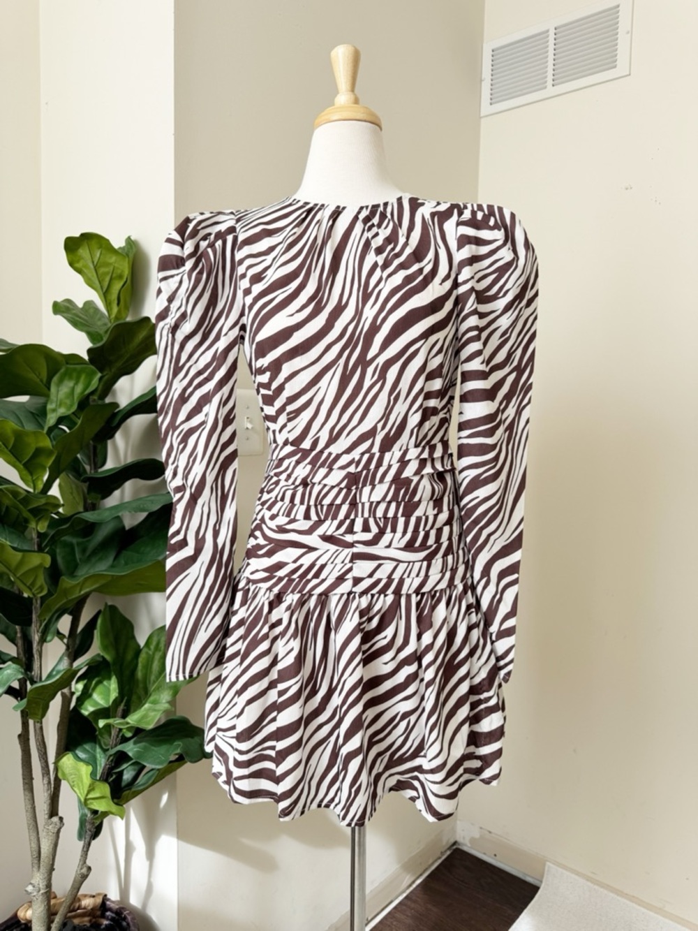Zebra Print Mini Dress